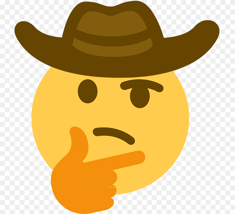 Discord Thinking Emoji, Clothing, Hat, Cowboy Hat Free Transparent Png