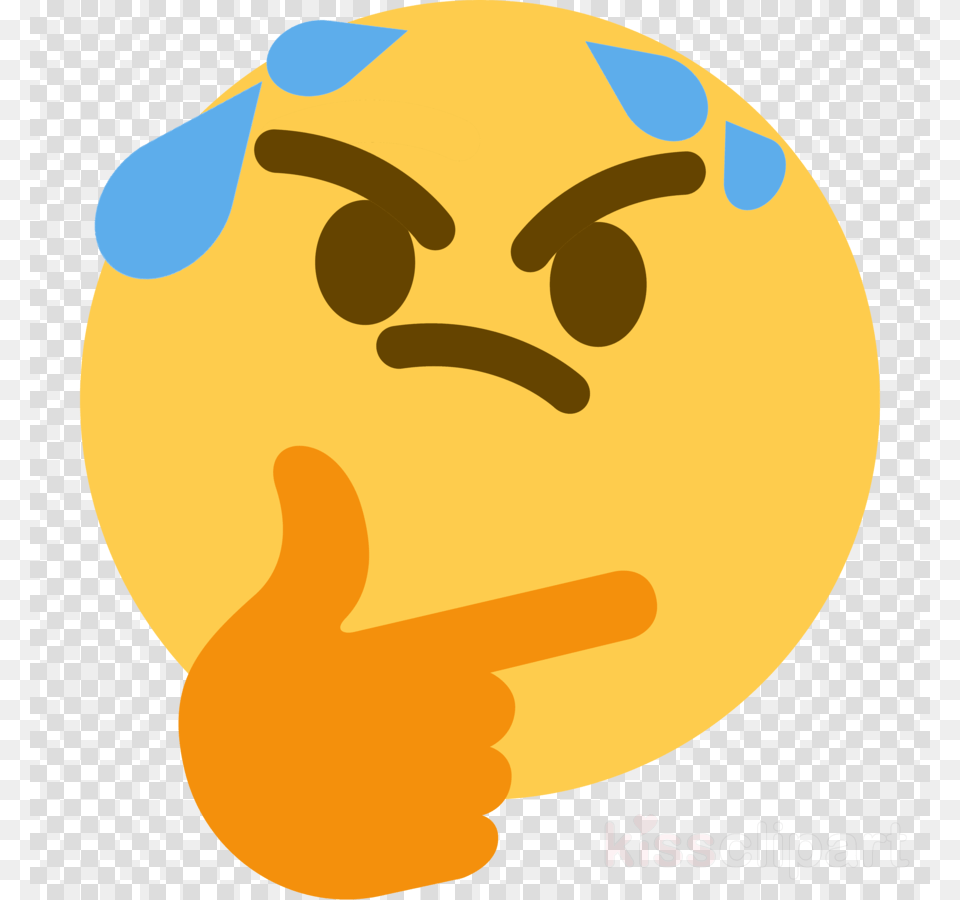 Discord Thinking Emoji Clipart Emoji Social Media Discord Distorted Laughing Crying Emoji, Body Part, Finger, Hand, Person Png Image