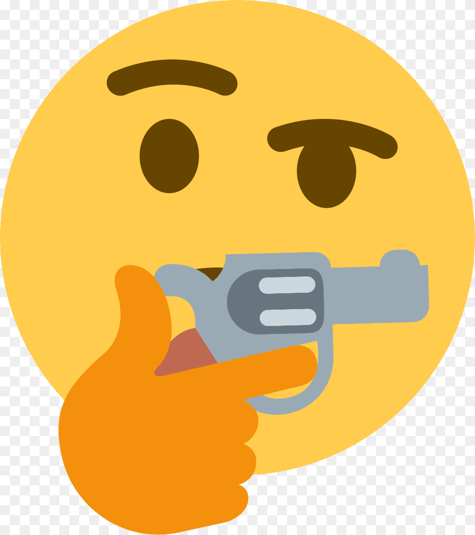 Discord Transparent Background Thinking Emoji, Firearm, Weapon, Toy, Disk Free Png