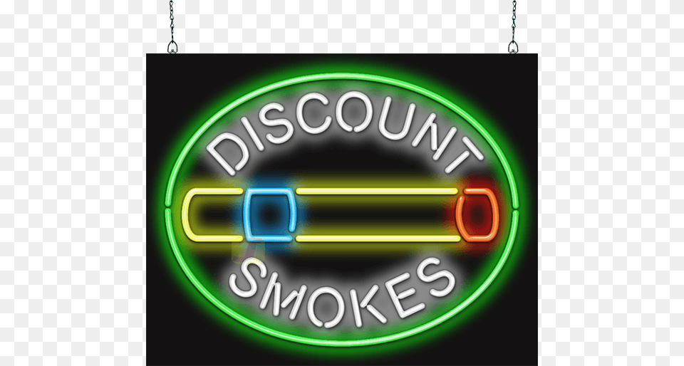 Discount Smokes With Graphic Neon Sign Cannabis, Light, Disk Free Transparent Png