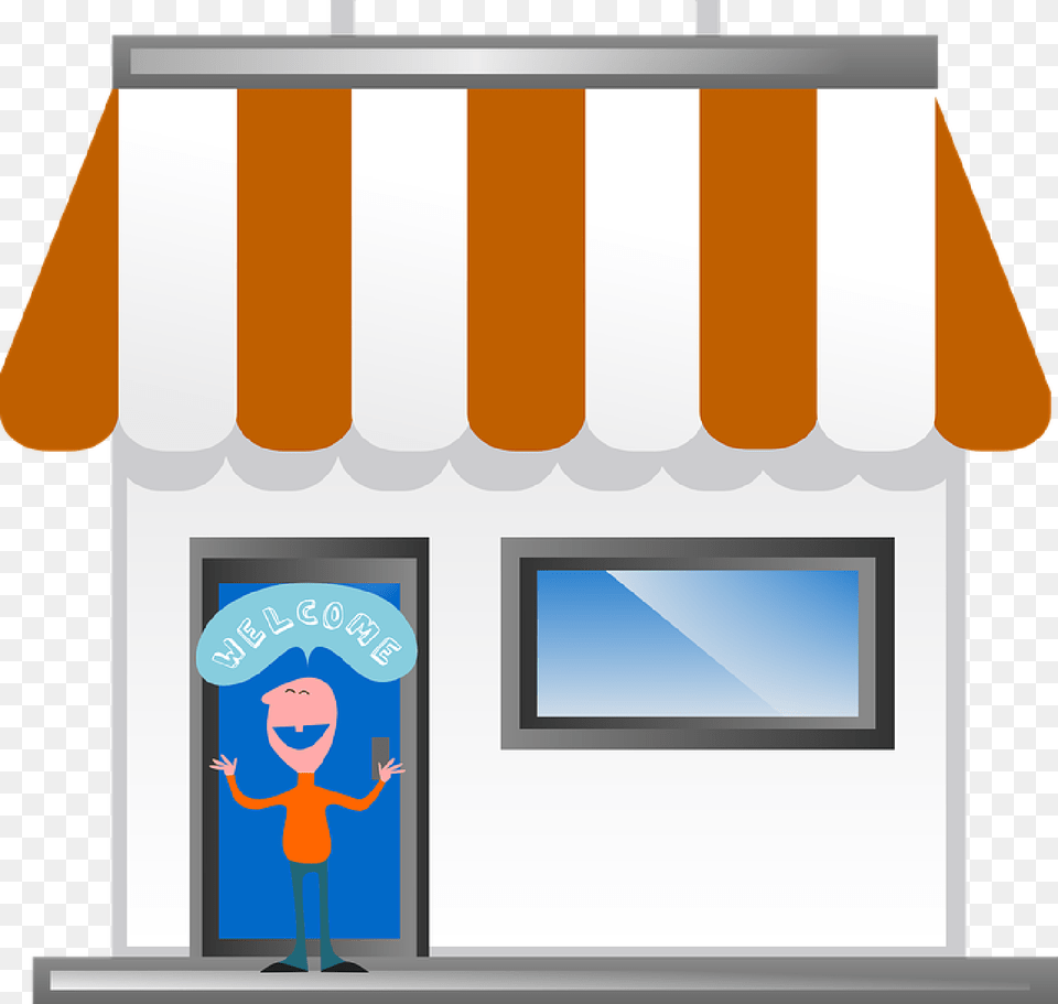 Discover How Many Shop Cartoon Clipart, Awning, Canopy, Person, Pump Png