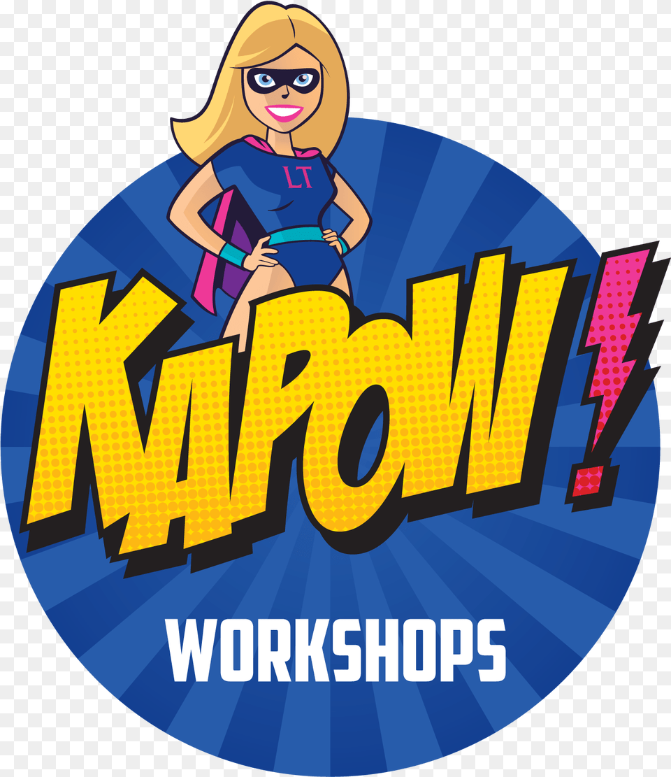 Discover Kapow Illustration Superhero Pow, Logo, Person, Book, Comics Free Png