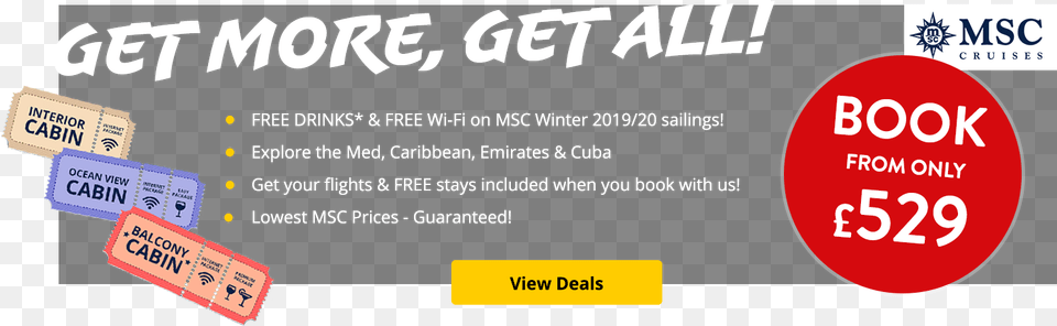 Discover Msc39s Get More Get All Campaign Where You Msc Cruises, Text, Paper Png