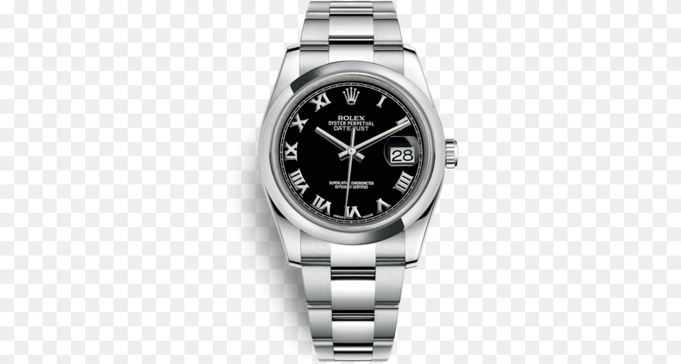 Discover The Date 34 Watch In White Rolesor Rolex Datejust 36 Steel Rose Gold Watch Black Dial, Arm, Body Part, Person, Wristwatch Png