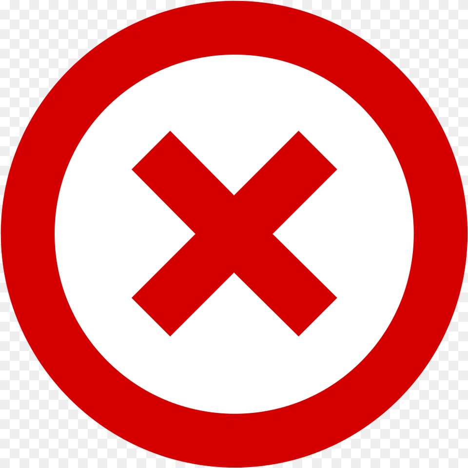 Discovery Bay Church Four Xs Red Cross In Circle, Sign, Symbol, Road Sign Free Transparent Png