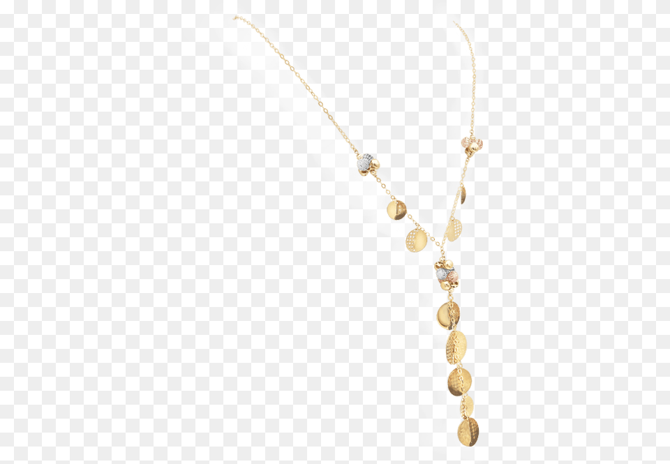 Discs Dangle Necklace Tricolor Gold Necklace, Accessories, Jewelry, Person Free Png Download