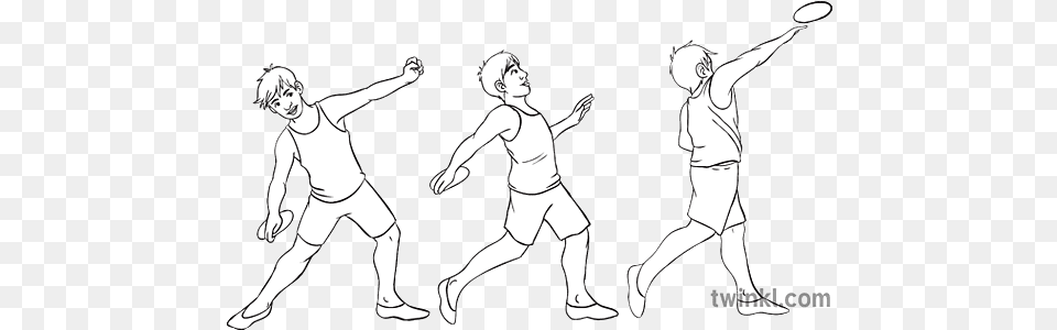 Discus Throw Pe Athletics People Stages Movement Ks3 Ks4 Bw Rgb Dancer, Adult, Female, Person, Woman Png