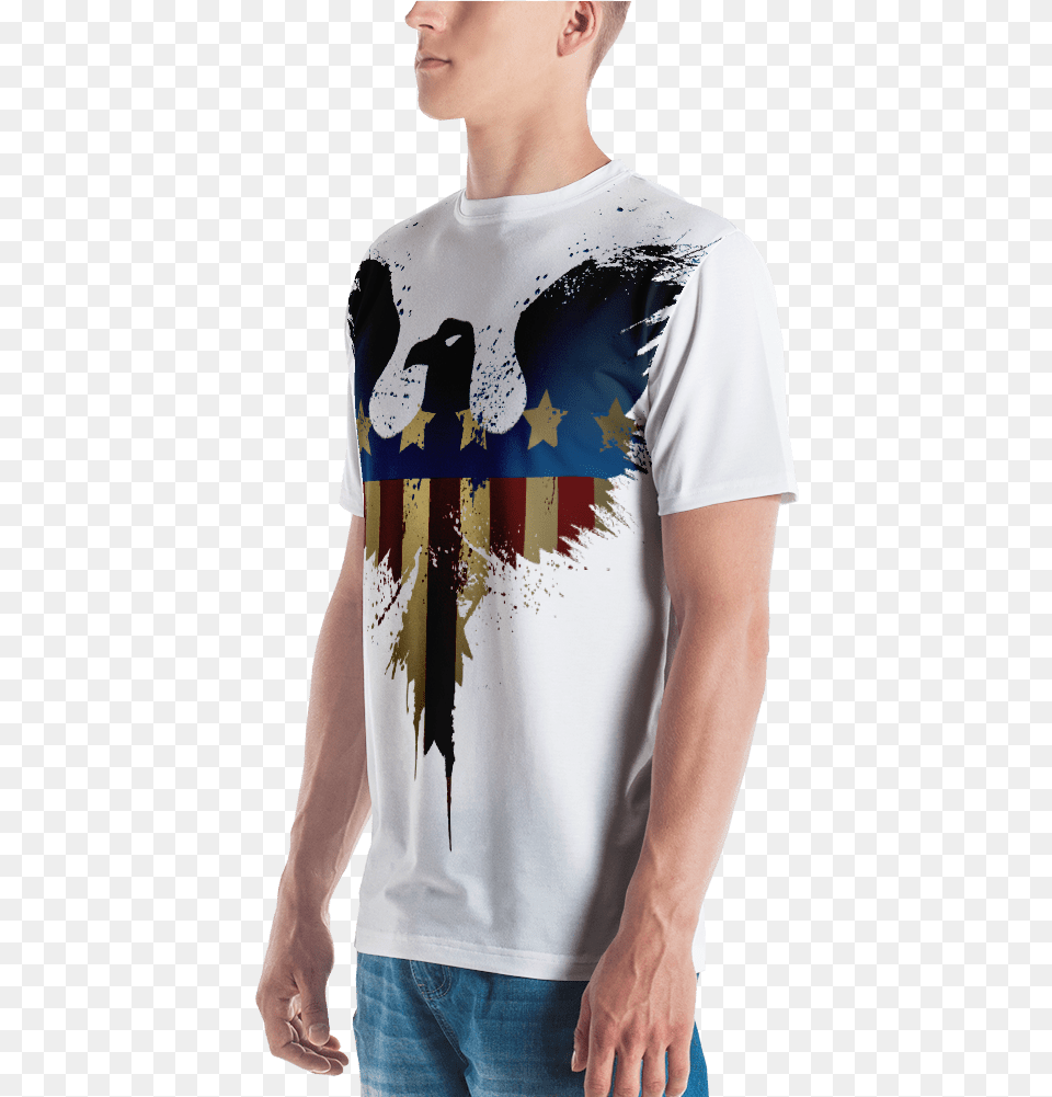 Disgruntled American Bald Eagle T Shirt, Clothing, T-shirt, Boy, Person Png