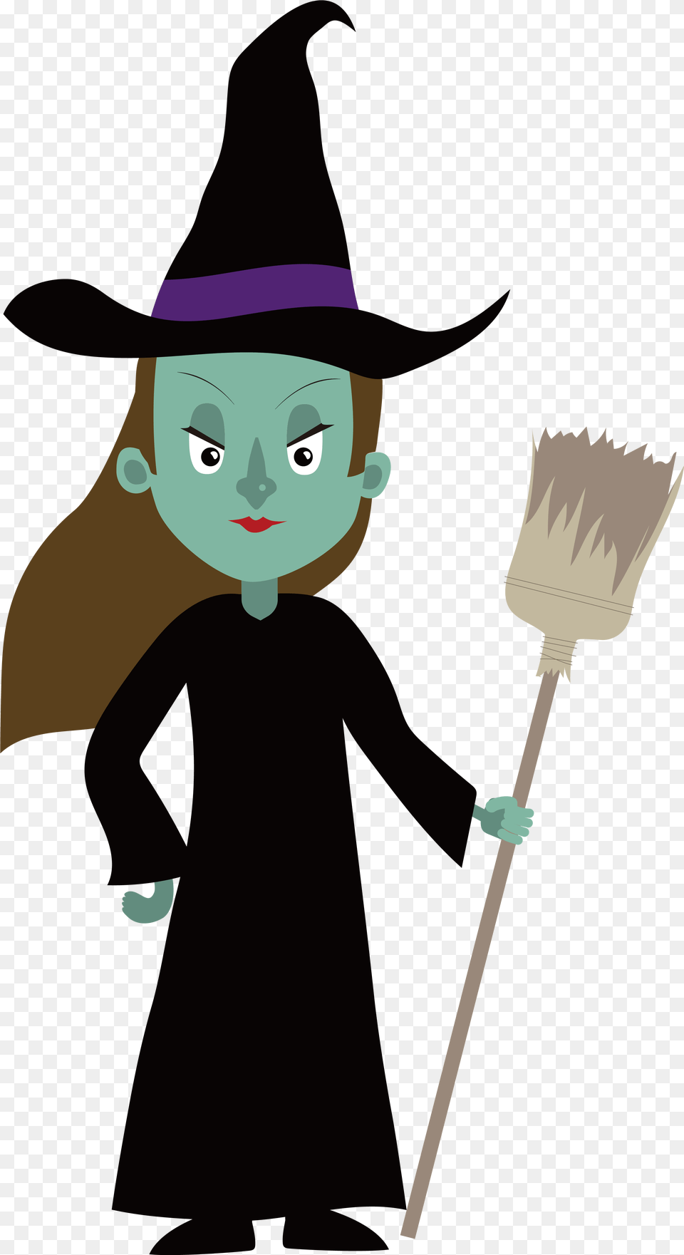 Disguise Halloween Illustration Black Witch Cartoon Witch In Disguise, Baby, Person, Face, Head Free Transparent Png