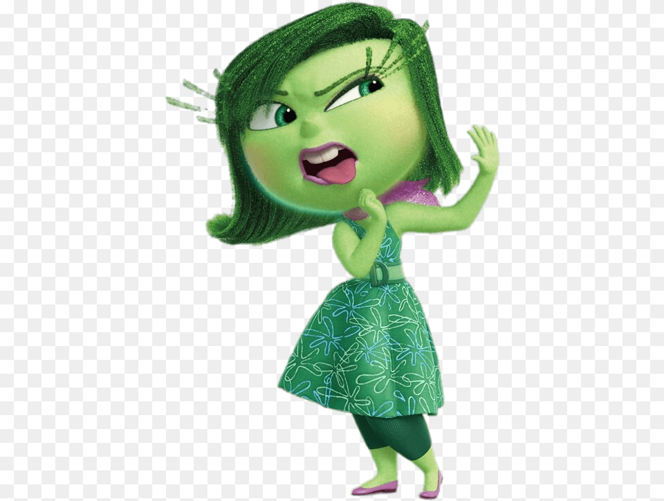 Disgust Disgusted Inside Out Disgust Clipart, Green, Girl, Child, Person Png