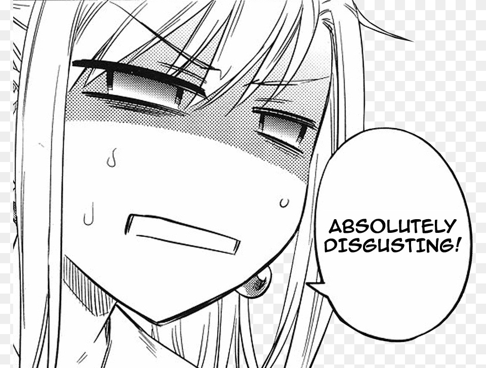 Disgusted Absolutely Disgusting Anime Girl, Book, Comics, Manga, Publication Free Png Download