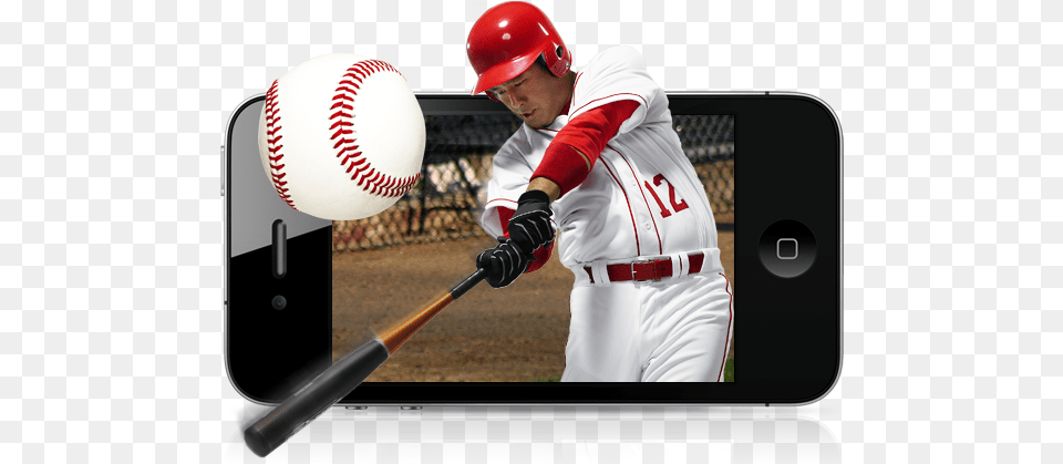 Dish Mlb Extra Innings Batter Swinging Out Of Mobile Baseball, Sport, Ball, Baseball (ball), Person Free Png Download