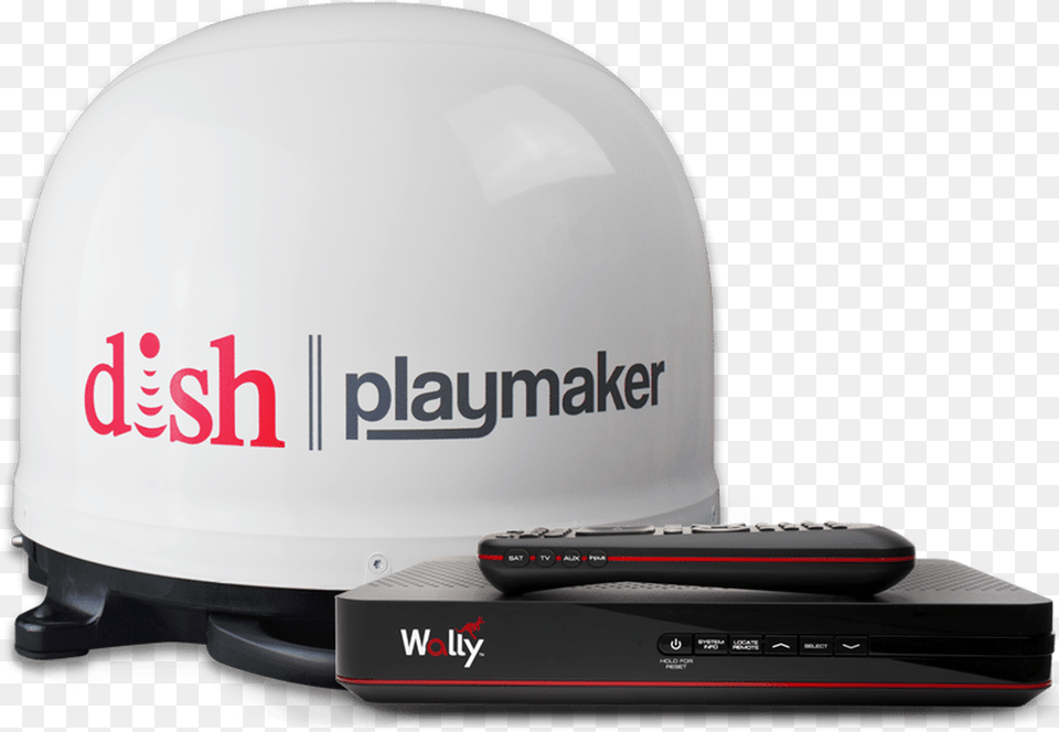 Dish Playmaker With Wally Receiver For Tailgating Dish Playmaker, Clothing, Hardhat, Helmet, Electronics Free Png Download