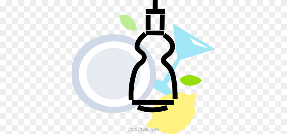 Dish Soap With Glasses And Dishes Royalty Vector Clip Art, Bottle, Light Free Png Download