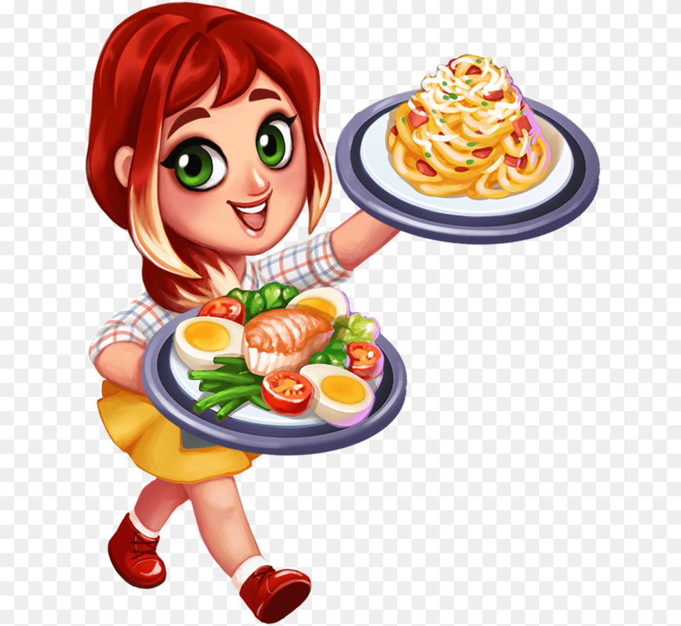 Dishes Clipart Meal Plate Food On Plate Clipart, Lunch, Spaghetti, Pasta, Food Presentation Free Png Download