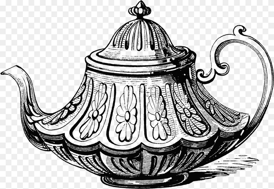 Dishes Clipart Tea Plate Ornate Teapot, Cookware, Pot, Pottery, Chandelier Free Png