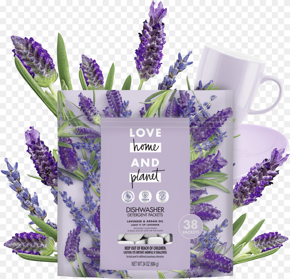 Dishes English Lavender Vippng Love Home And Planet Dishwasher Tablets, Flower, Plant, Purple, Cup Png