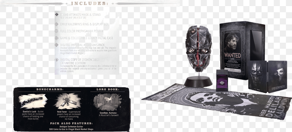 Dishonored 2 Col Dishonored 2 Collector39s Edition, Person, Face, Head, Text Png Image