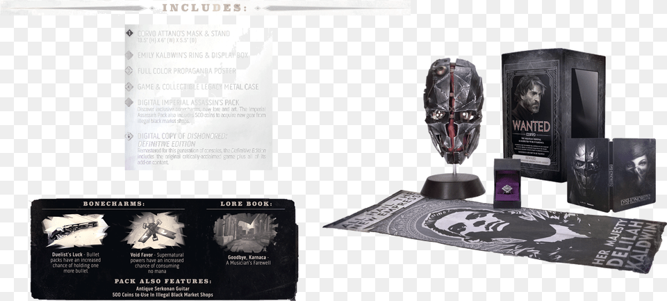 Dishonored 2 Col Dishonoured 2 Collector39s Edition, Person, Face, Head, Text Png Image