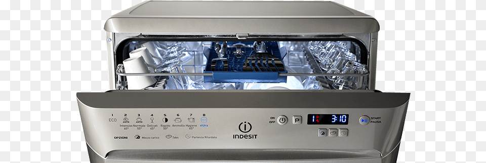 Dishwasher With Extra Hygiene Wash Technology Indesit Dfp 58t94 Ca Nx, Appliance, Device, Electrical Device, Microwave Free Png Download