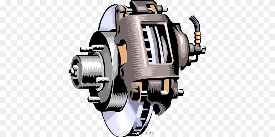 Disk Brakes Industry Royalty Free Vector Clip Art Illustration, Coil, Machine, Rotor, Spiral Png Image