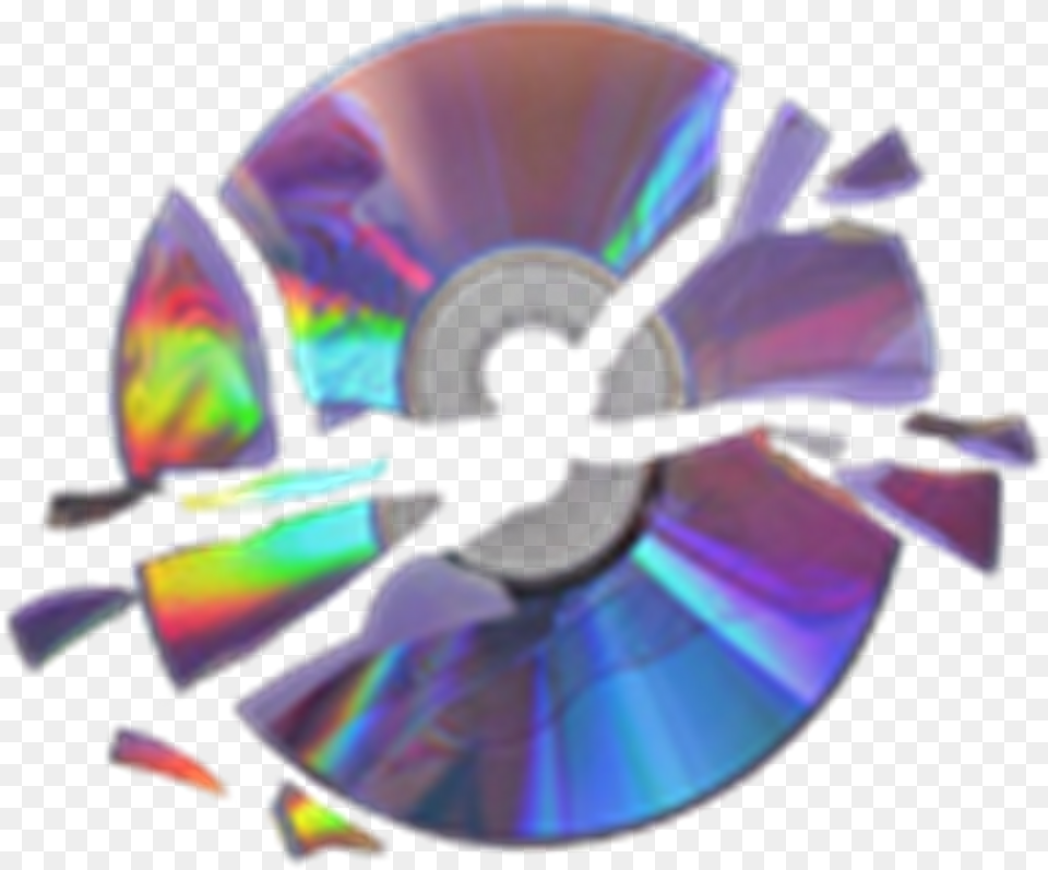 Disk Brokendisk Dvd Holographic Broken Cd Png Image