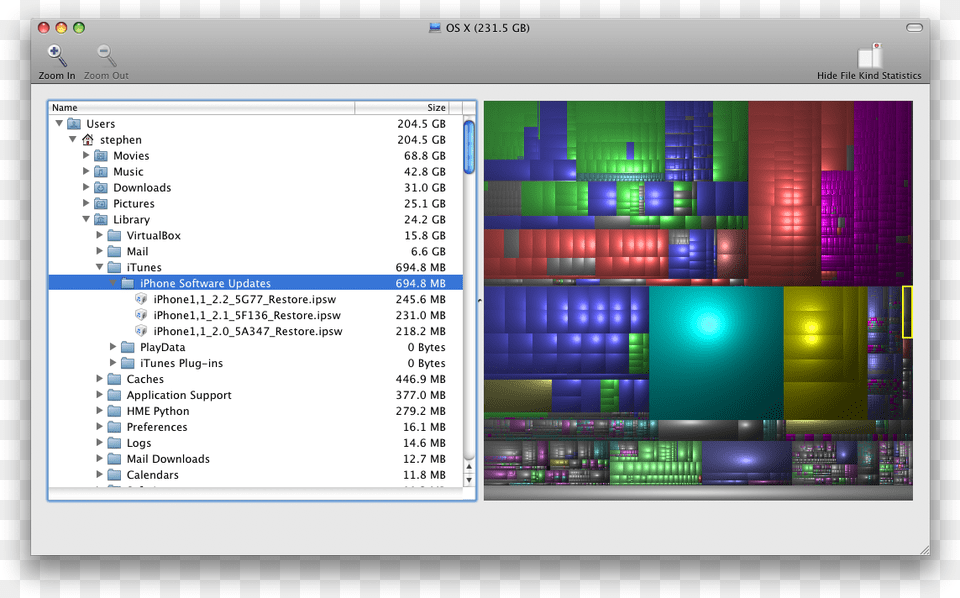 Disk Inventory X Is An Amazing Tool To Zoom Into Your Disk Inventory X, Electronics, Screen, Computer Hardware, Hardware Free Png Download