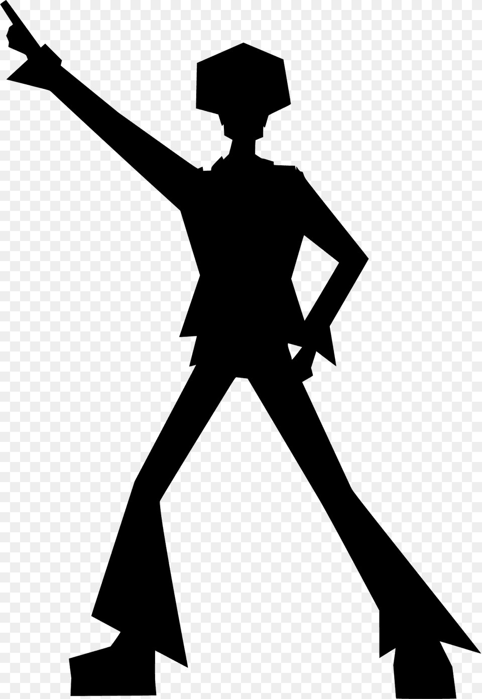 Disko Man Silhouette, People, Person Png Image