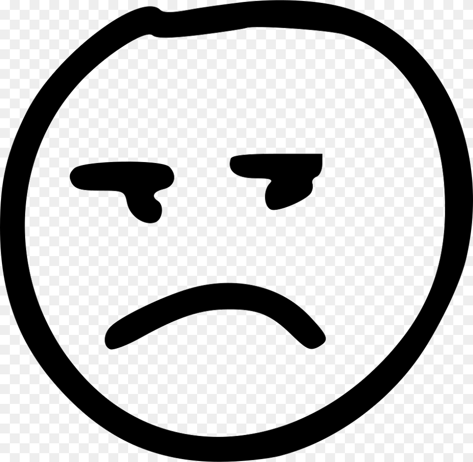 Dislike Bad Angery, Stencil, Head, Person, Face Free Transparent Png