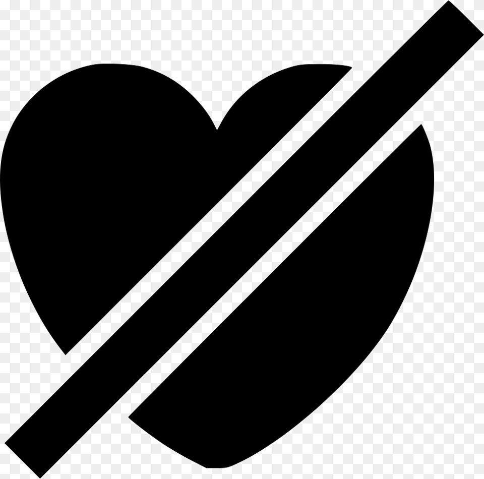 Dislike Function Heart Hate Function Hate Icon, Stencil, Blade, Dagger, Knife Free Png