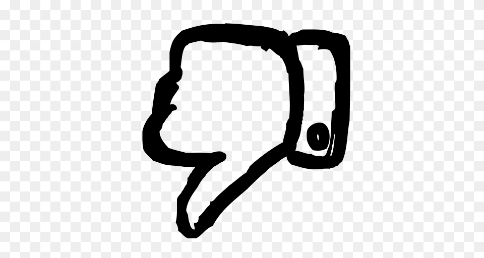 Dislike Hand Drawn Karma Minus Unlike Icon, Gray Free Png Download