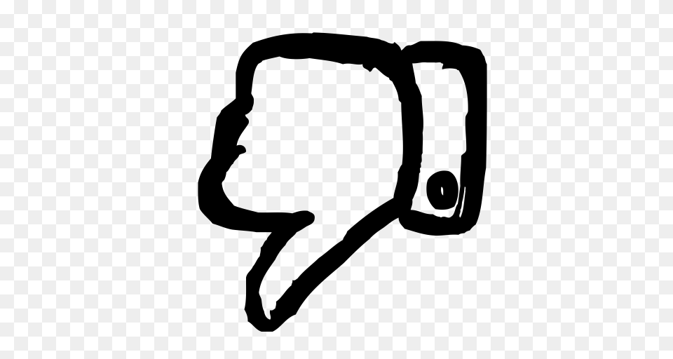 Dislike Hand Drawn Karma Minus Unlike Icon, Gray Png Image