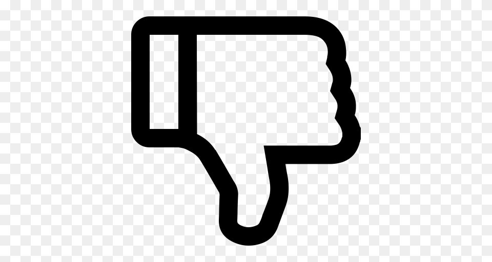 Dislike O Dislike Finger Icon With And Vector Format, Gray Png
