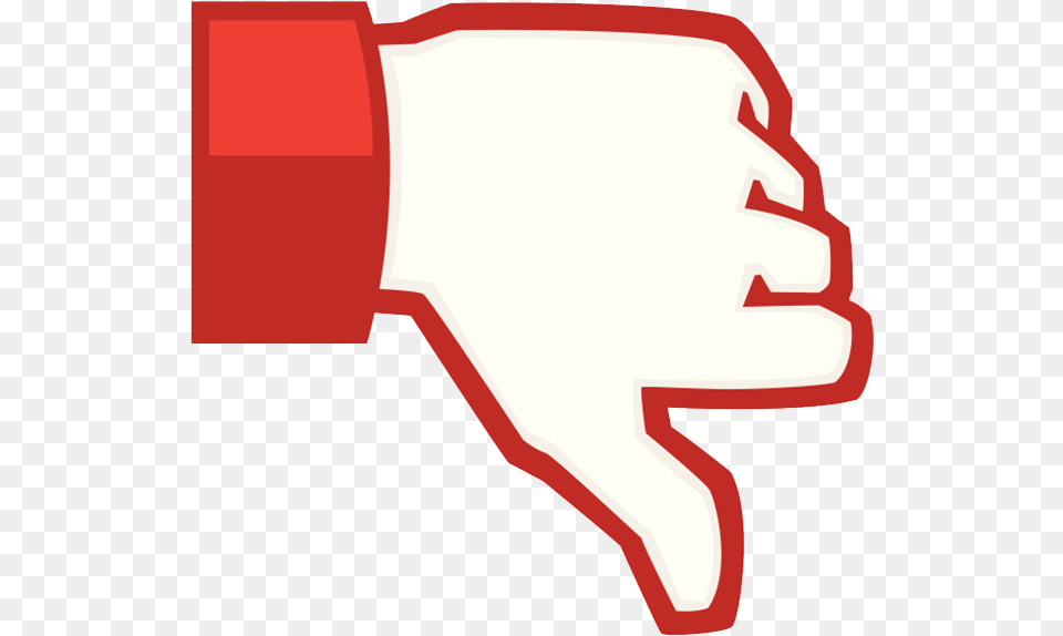 Dislike Youtube 5 Red Facebook Thumbs Down, Clothing, Glove, Body Part, Hand Png Image