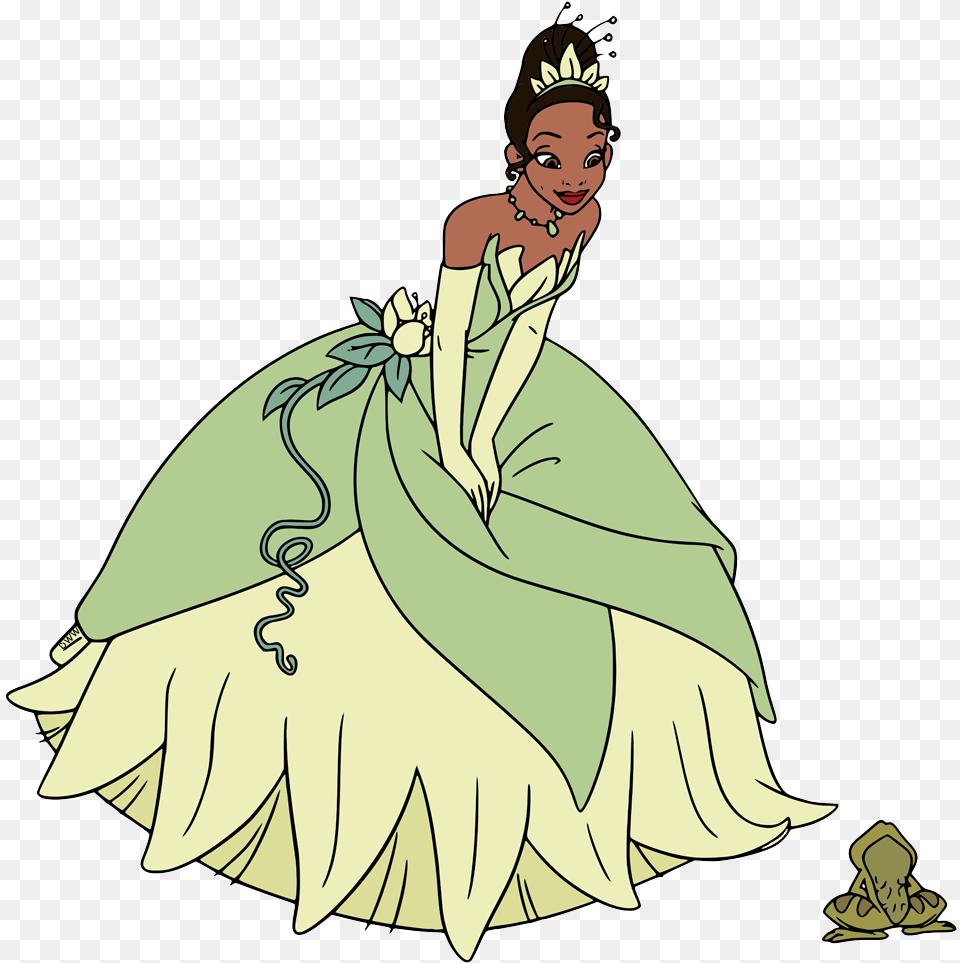 Disney A Princesa Tiana, Clothing, Dress, Adult, Person Free Png