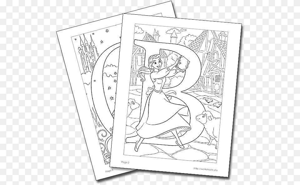 Disney Alphabet Coloring Sheets Dot, Book, Comics, Publication, Person Png Image