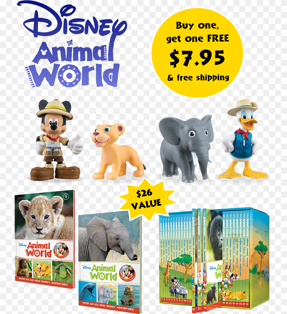Disney Animal World Toys, Mammal, Lion, Wildlife, Elephant Free Png Download