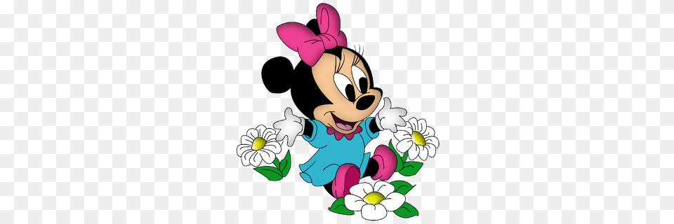 Disney Babies Clip Art Baby Minnie Mouse, Daisy, Flower, Plant, Cartoon Free Png