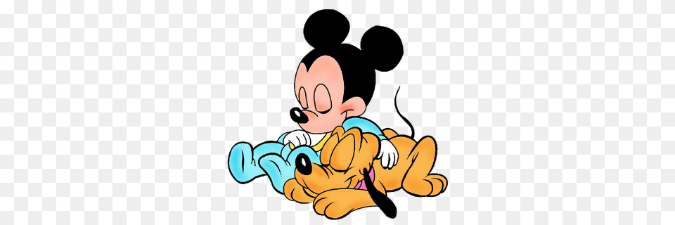 Disney Babies Clip Art Baby Pluto, Person, Sleeping, Cartoon, Face Free Png Download