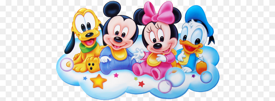 Disney Baby Characters Include Mickey Mouseminnie Minnie E Mickey Baby, Birthday Cake, Cake, Cream, Dessert Free Transparent Png