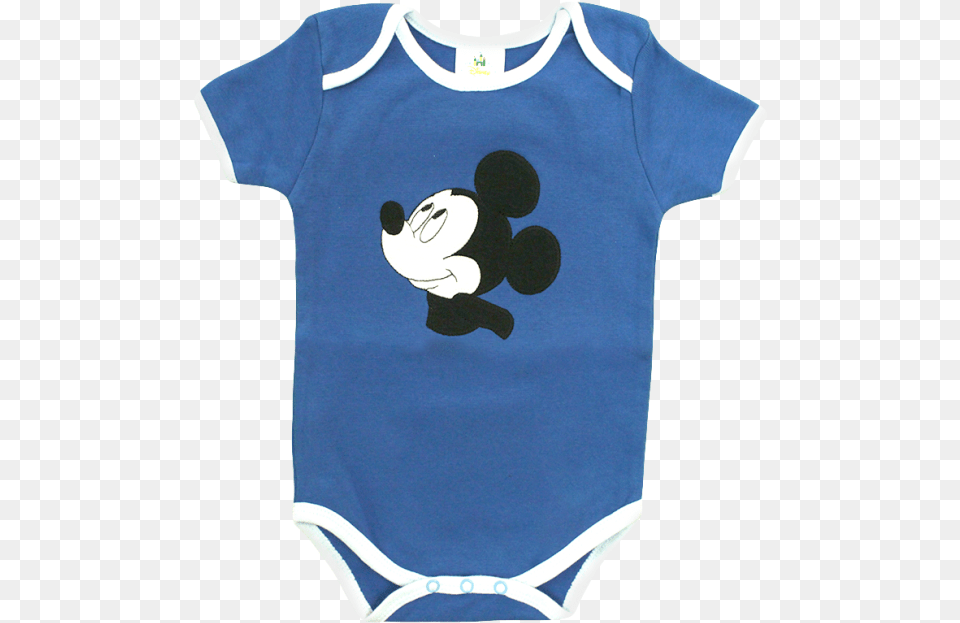 Disney Baby Mickey Mouse Bodysuit Bluetitle Disney Cartoon, Applique, Clothing, Pattern, T-shirt Png Image