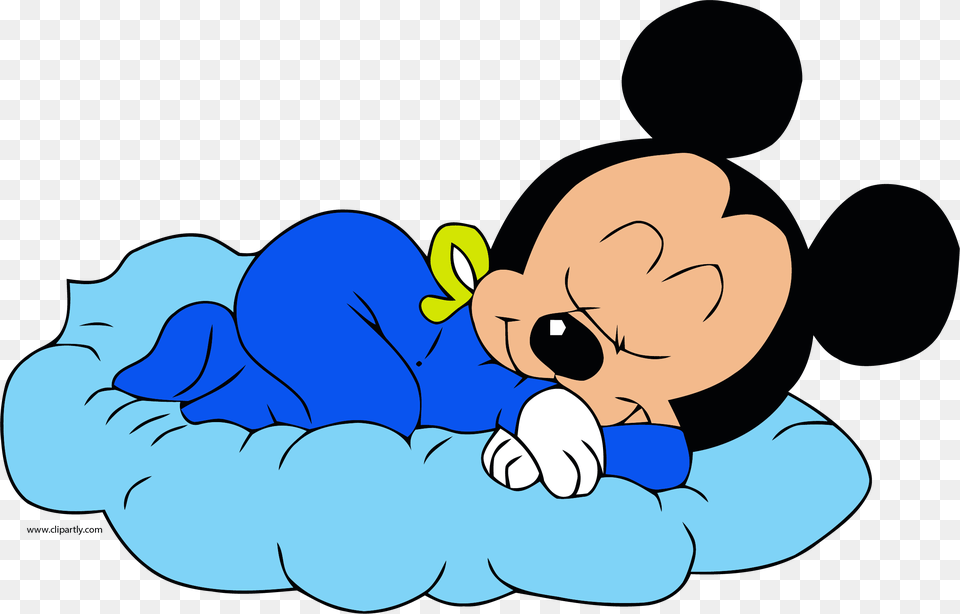 Disney Baby Mickey Sleeping Clipart, Person, Cartoon, Leisure Activities, Sport Free Png
