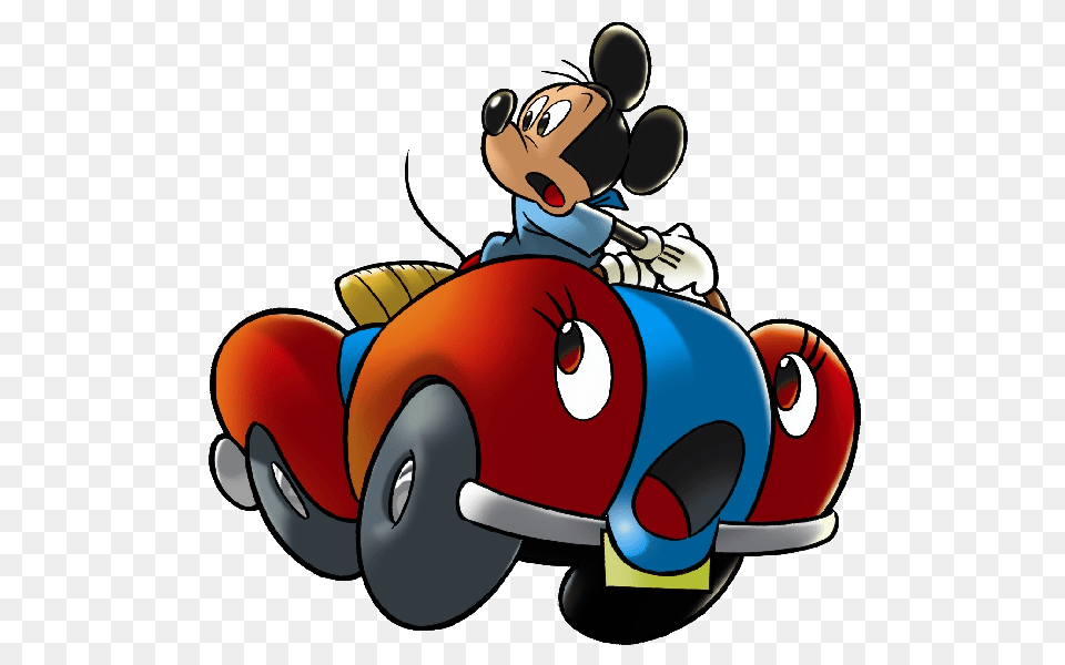Disney Baby Pixels I Just Luv Micky Mouse, Vehicle, Transportation, Kart, Face Free Transparent Png