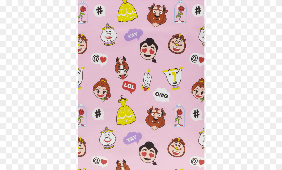 Disney Beauty And The Beast Reversible Emoji Duvet Transparent Beauty And The Beast Emoji, Applique, Pattern, Baby, Person Png Image