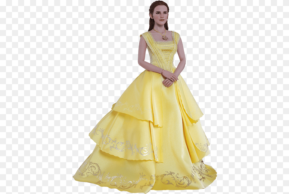 Disney Belle Sixth Scale Figure By Hot Toys Disney Beauty And The Beast Belle, Wedding Gown, Clothing, Dress, Evening Dress Png