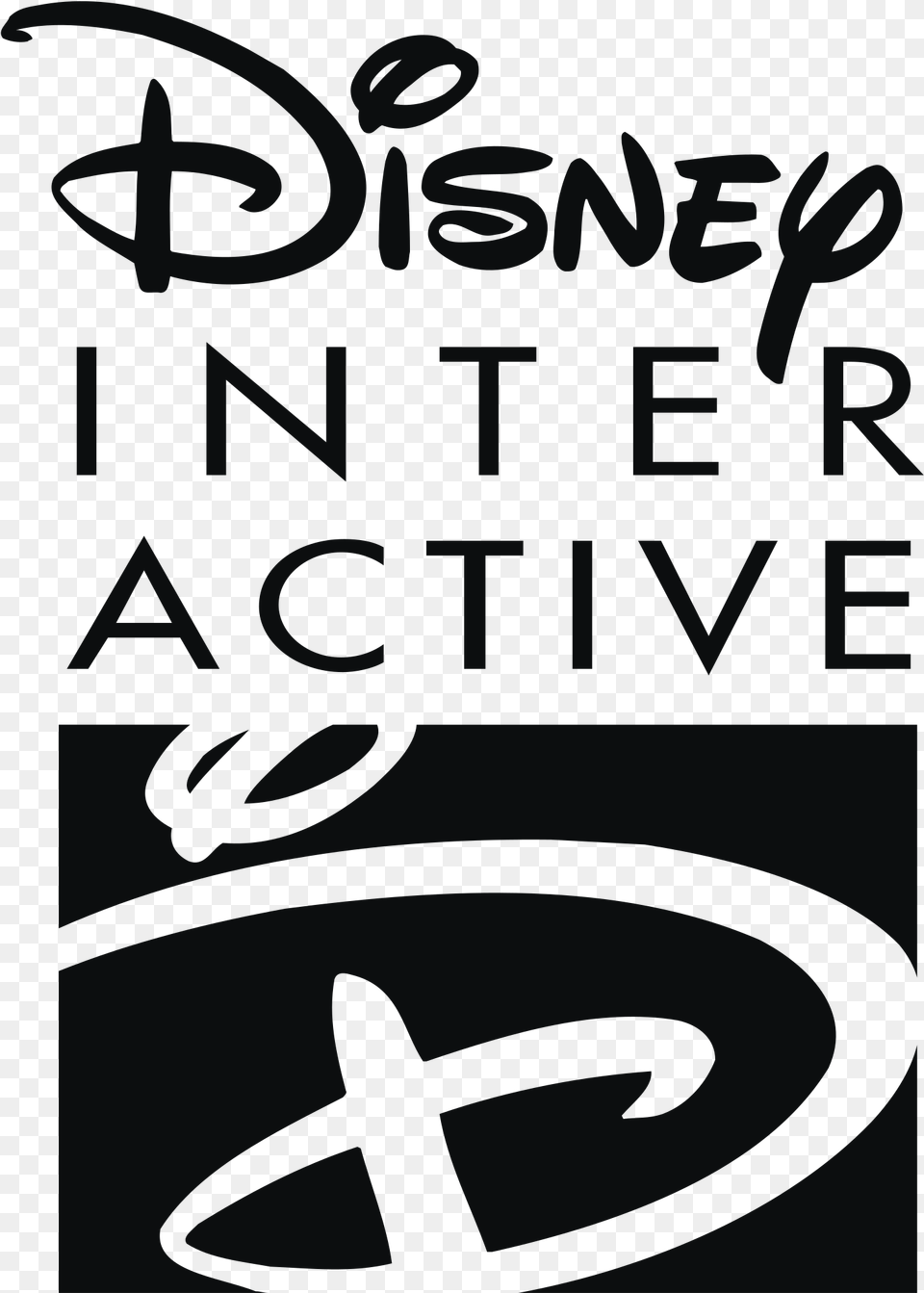 Disney Black Logo Disney Interactive Logo, Text, Blackboard Free Png