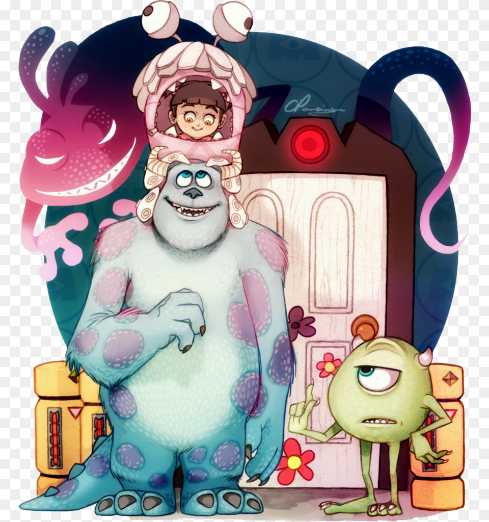 Disney Boo And Monsters Inc Image Monster E Co Fan Art, Book, Publication, Comics, Baby Free Transparent Png