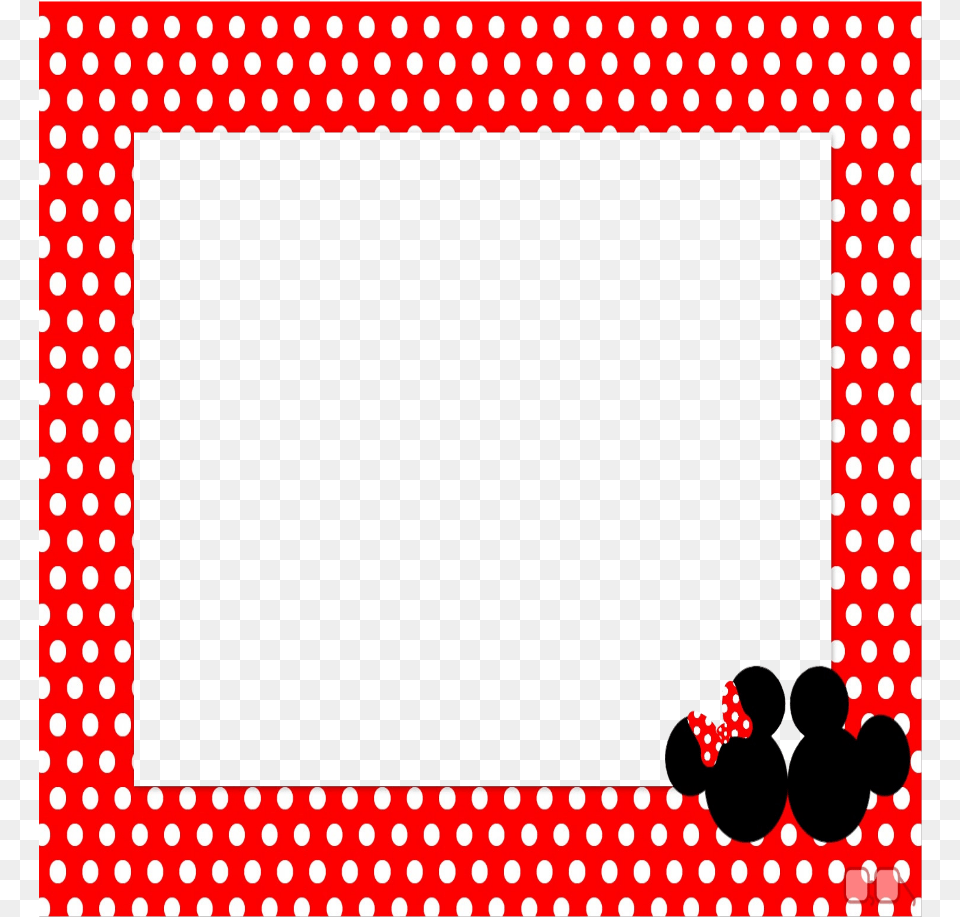 Disney Border Mickey Minnie For Borders, Pattern, Polka Dot, Blackboard Png Image