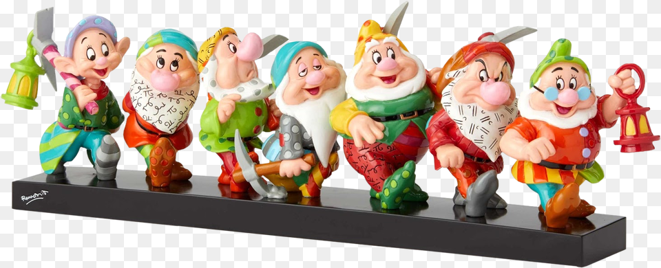 Disney Britto Seven Dwarfs, Figurine, Baby, Person, Toy Png