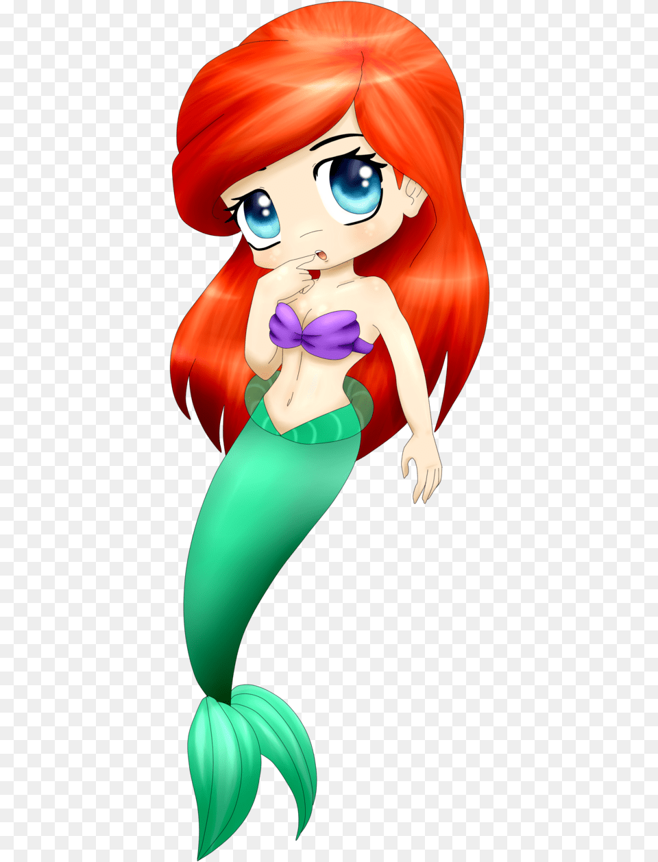 Disney By Xxcute Kittyxx Disney Princess Ariel Chibi, Book, Publication, Comics, Adult Free Png Download